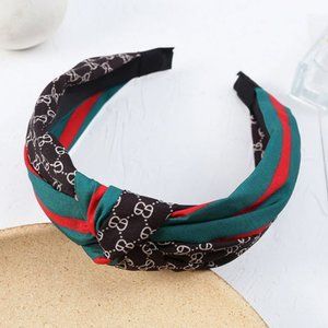 GG Designer Inspired Striped Headband